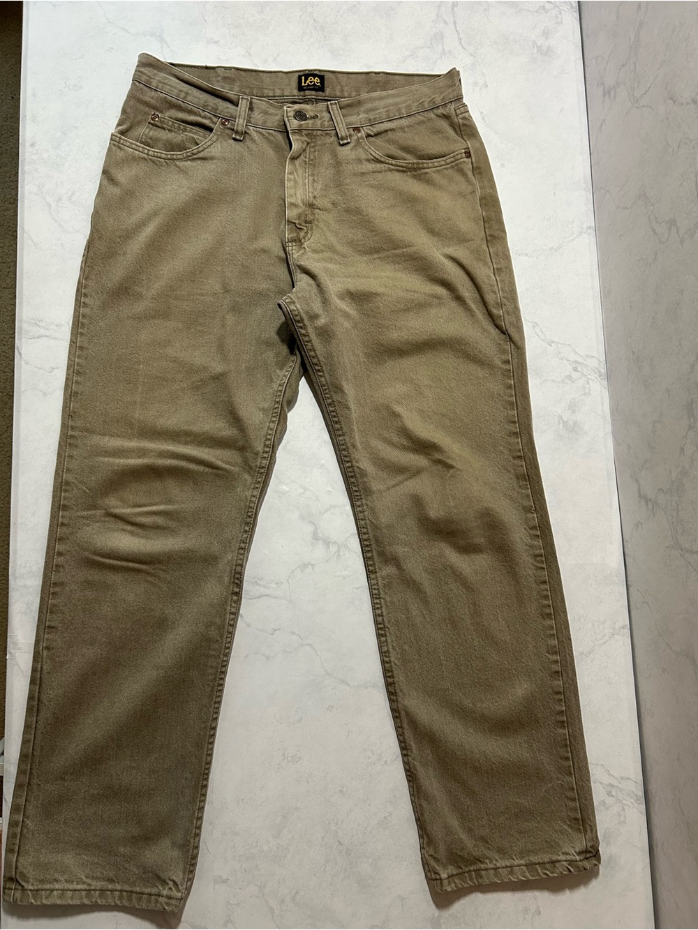 Lee Men’s Brown Khaki Jeans 34x30 100% Cotton